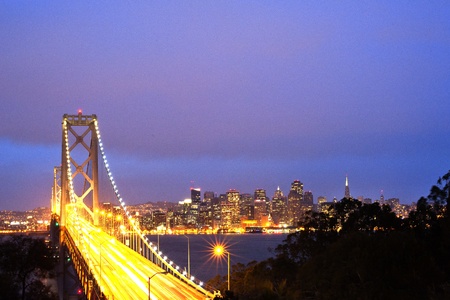 Bay Bridge, San Francisco, USAの写真素材