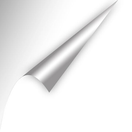 White Curl paper with silver backgroundの写真素材