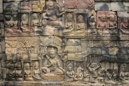 carving on the stone in Cambodiaのeditorial素材