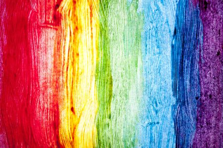 Colorful paint on canvasの写真素材