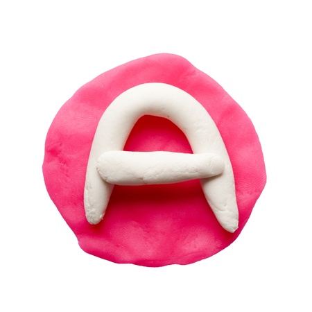 Alphabet letter using plasticine and clay  Letter Aの写真素材