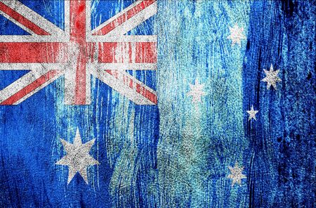Grunge Australia Flagの写真素材