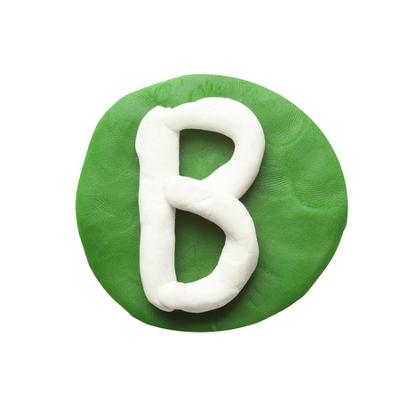 Alphabet letter using plasticine and clay  Letter Bの写真素材