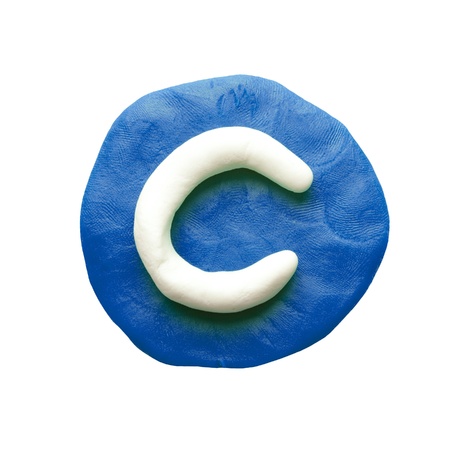 Alphabet letter using plasticine and clay  Letter Cの写真素材
