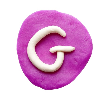Alphabet letter using plasticine and clay  Letter Gの写真素材