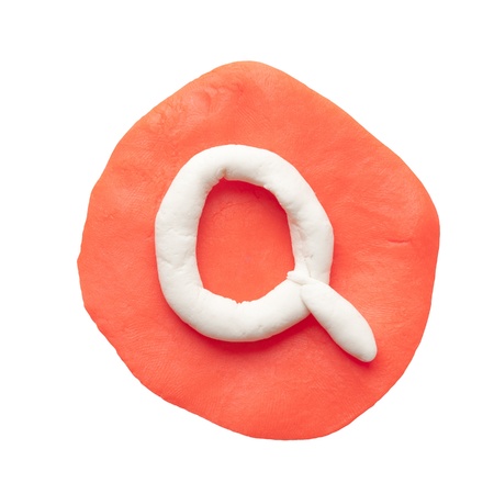 Alphabet letter using plasticine and clay  Letter Qの写真素材