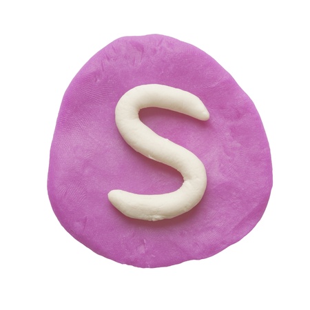 Alphabet letter using plasticine and clay  Letter Sの写真素材