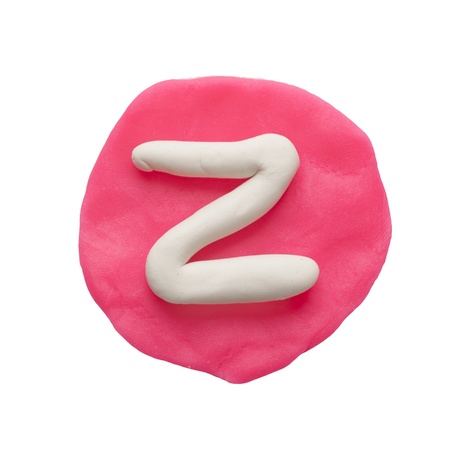 Alphabet letter using plasticine and clay  Letter Zの写真素材