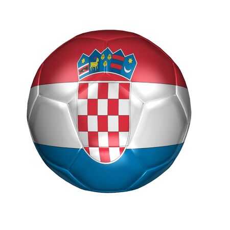 3D soccer balls with national flag  Country Croatiaの写真素材