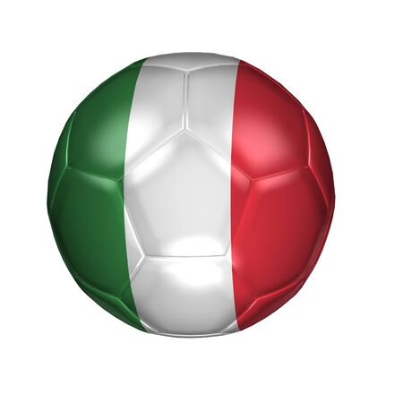 3D soccer balls with national flag  Country Italyの写真素材
