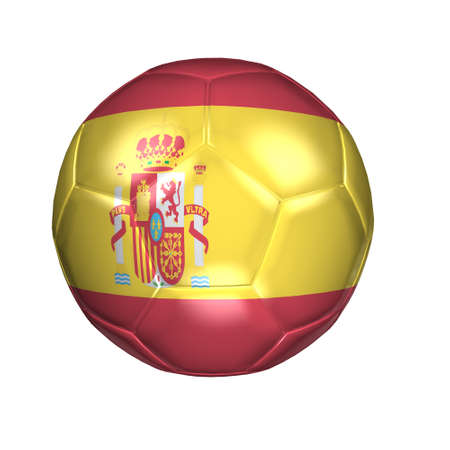 3D soccer balls with national flag  Country Spainの写真素材