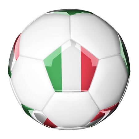 3D soccer balls with national flag  Country Italyの写真素材