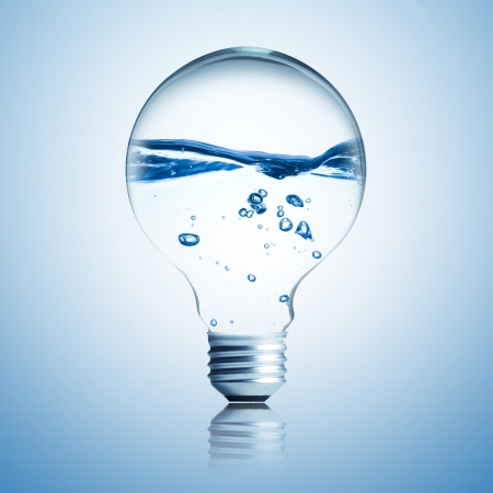 water side light bulbの写真素材