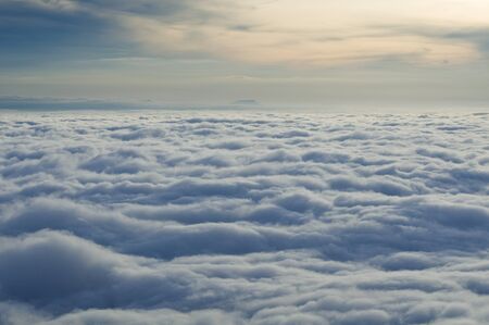 Sunset with cloudsの写真素材