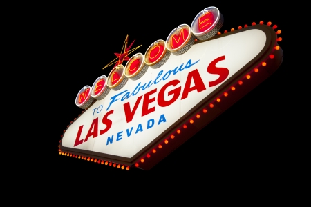 Las Vegas Sign on blackの写真素材