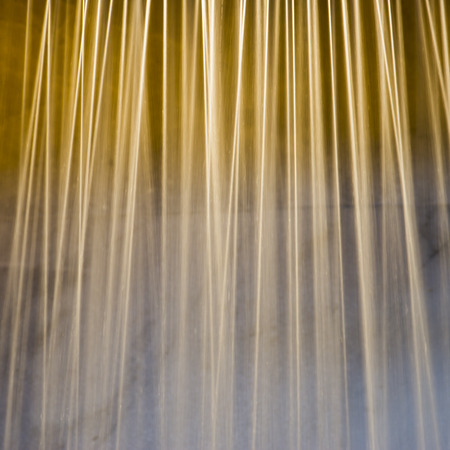 Water drop from rain showerの写真素材