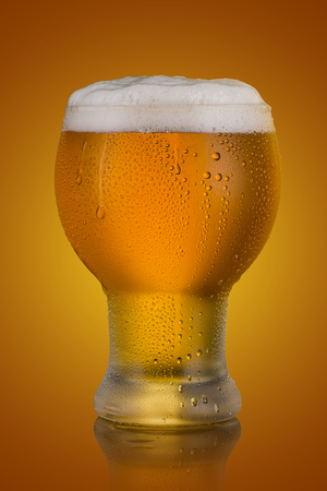 Glass of Cold Beerの写真素材