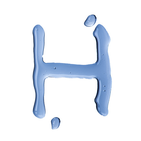 Water droplet form alphabet letter  Letter Hの写真素材