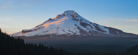 Mt.Hood, at Trillium Lake, Oregon, USAの写真素材