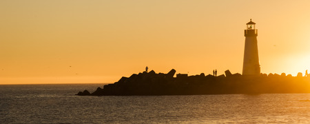 Lighthouse at the Beachの写真素材