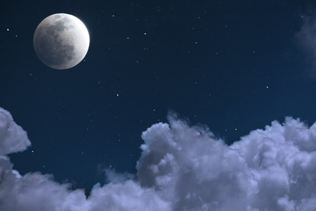 Moon and Cloud at Night, Starry Night