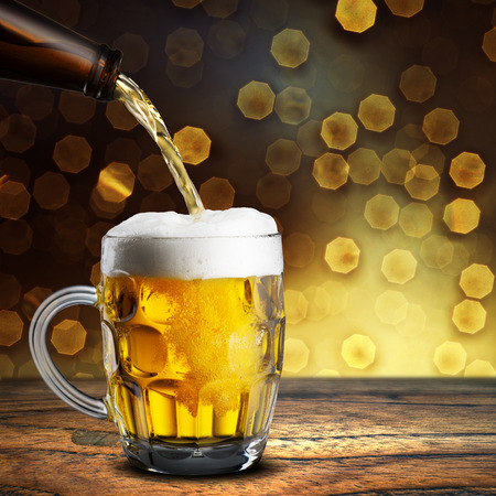 Glass of Cold Beerの写真素材