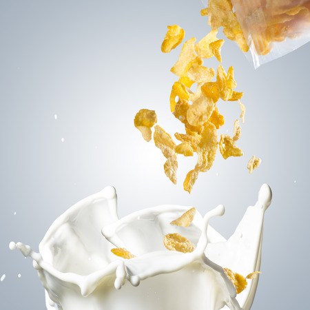 Corn Flakes With Milk Splash