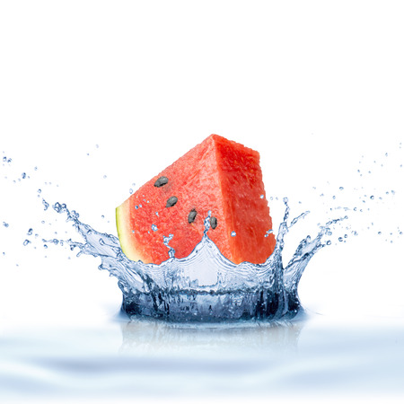 Water Splash on White Backgroundの写真素材