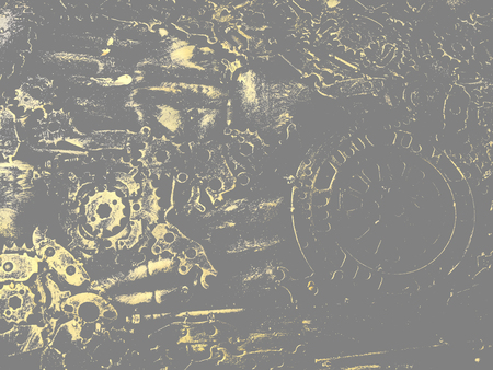 mechanical background gold colorの写真素材