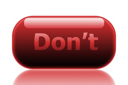don't buttonの写真素材