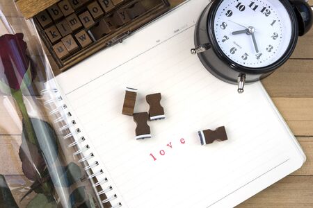 love letter white by hand for valentine dayの写真素材