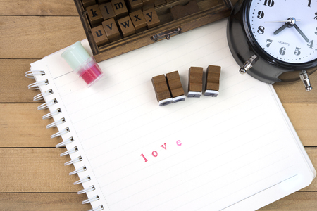 love letter stamps for valentine dayの写真素材