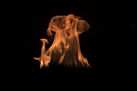 Fire on black background