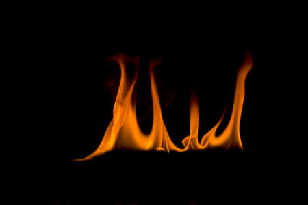 Fire on black background