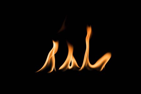 Fire on black background