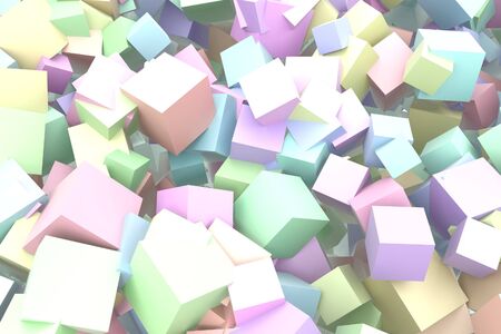 Abstract background of polygons pastel multicolor background for wall paper.3d renderingの写真素材