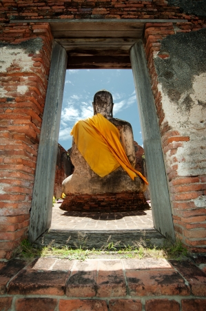 buddha in ayutthaya thailandの写真素材