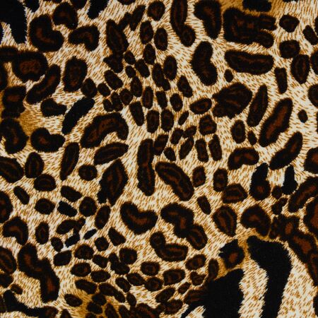 texture of print fabric striped leopard for background