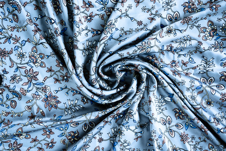 patterned fabric in with different folds