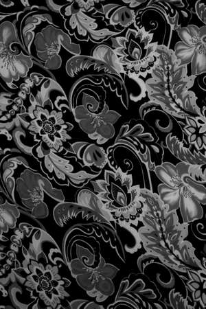 Chintz flowers wallpaper textureの写真素材