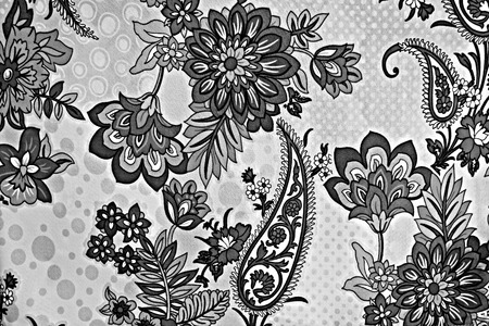 texture fabric of retro flowerの写真素材