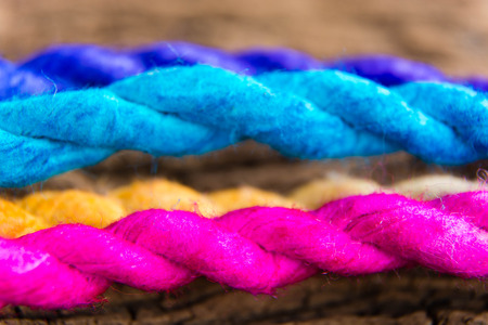 The colorful of rope backgroundの写真素材