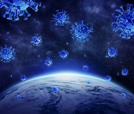 World infected by coronavirus, Covid-19. Dangerous disease sweeps world, Corona virus epidemic...