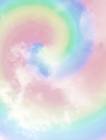 Rainbow in the sky. Abstract rainbow background. Vector illustration.の写真素材