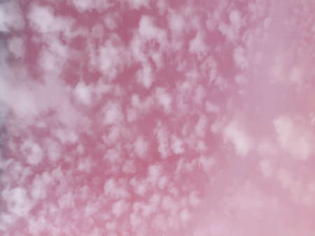 Abstract pink background with white clouds. 3d rendering, 3d illustration.の写真素材
