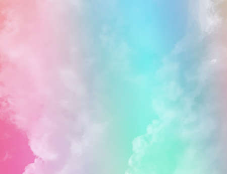 Soft cloudy is gradient pastel,Abstract sky background in sweet color.の写真素材