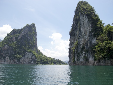 Cloud, Sky, Mountain and Ratchapapa Dam, Thailand