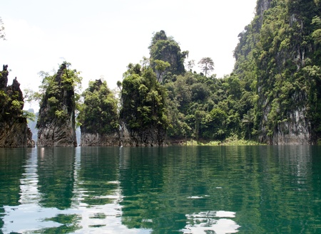mountain and Ratchapapa Dam, Thailand