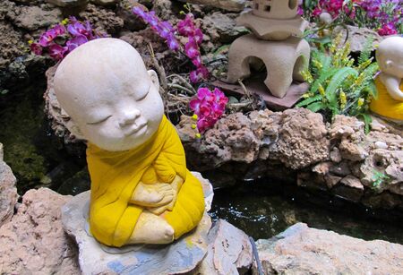 a kid monk that is cute.の写真素材