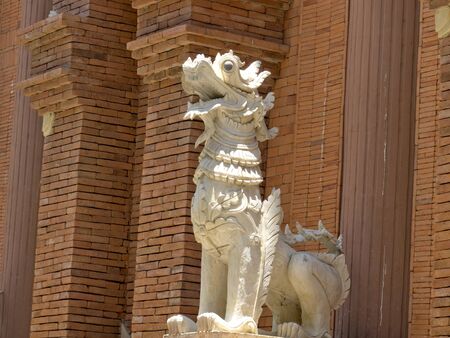 An lion sculpter in Asian style for decoration 